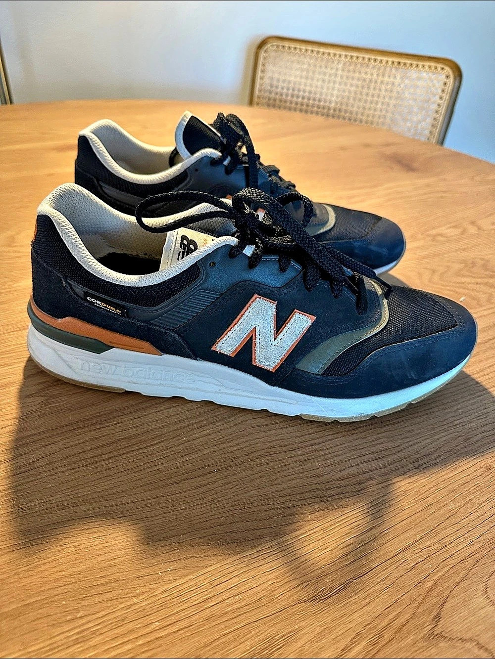 New Balance 997H Cordura Black Orange 997H Black & White US 10.5 D